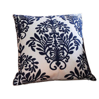 HKM-177683 Blue and White Porcelain Embroidered Geometric Design Waist Pillowcase