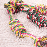 HKM-177939 Colorful Cotton Rope Chew Toy for Dog Molars