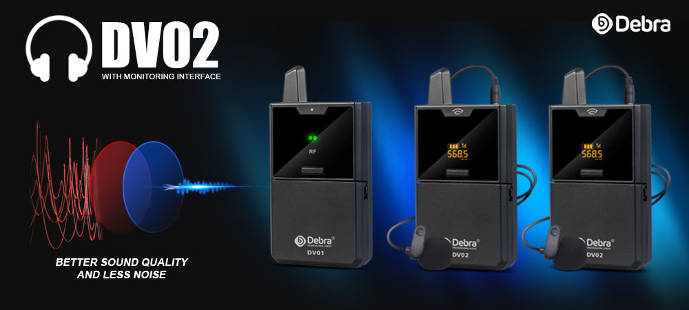 KTX-178003 Wireless Lavalier Microphone System with Monitor for Interviews, Recording, and Cameras