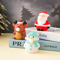 HKM-178131 Christmas Spit Bubble Squeeze Toy - Soft Santa Claus, Elk, and Snowman Stress Relief Fidget Toy for Kids