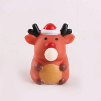 HKM-178131 Christmas Spit Bubble Squeeze Toy - Soft Santa Claus, Elk, and Snowman Stress Relief Fidget Toy for Kids
