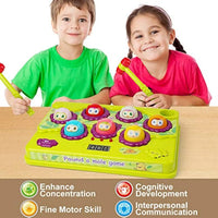 HKM-178259 Interactive Whack-a-Mole Counting Game with 2 Soft Hammers for Kids