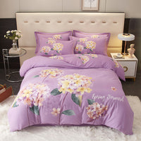 HKM-178451 Floral Pattern All-Cotton Four-Piece Quilt Cover Set in Multiple Sizes