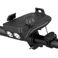 HKM-178515 Multi-Function Night Riding LED Horn Lamp with Power Bank and Mobile Phone Rack
