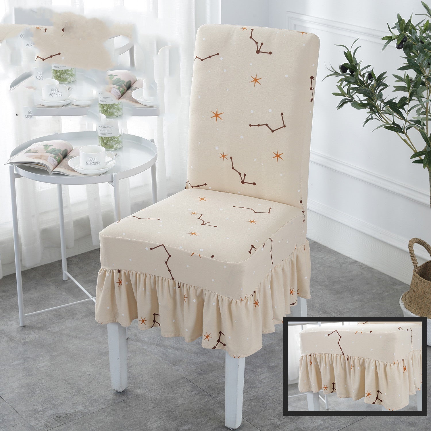 HKM-178515 Universal Stretch Polyester Chair Cover - Modern Simple Design, Various Patterns Available