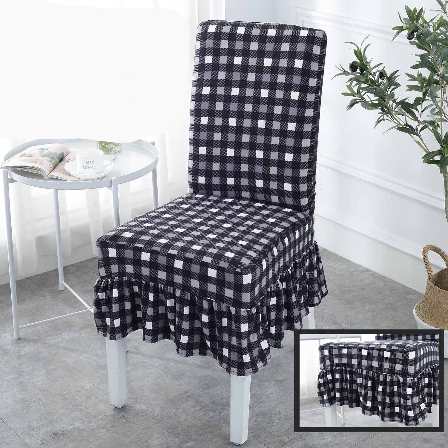HKM-178515 Universal Stretch Polyester Chair Cover - Modern Simple Design, Various Patterns Available