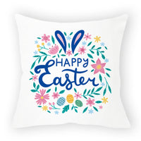 HKM-178579 Easter Cartoon Pillow Cover - 45x45cm Chemical Fiber Cushion Cover