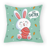 HKM-178579 Easter Cartoon Pillow Cover - 45x45cm Chemical Fiber Cushion Cover
