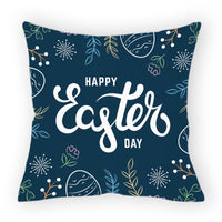 HKM-178579 Easter Cartoon Pillow Cover - 45x45cm Chemical Fiber Cushion Cover