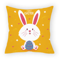 HKM-178579 Easter Cartoon Pillow Cover - 45x45cm Chemical Fiber Cushion Cover