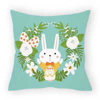HKM-178579 Easter Cartoon Pillow Cover - 45x45cm Chemical Fiber Cushion Cover