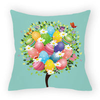 HKM-178579 Easter Cartoon Pillow Cover - 45x45cm Chemical Fiber Cushion Cover