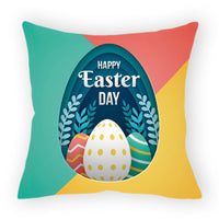 HKM-178579 Easter Cartoon Pillow Cover - 45x45cm Chemical Fiber Cushion Cover