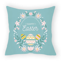 HKM-178579 Easter Cartoon Pillow Cover - 45x45cm Chemical Fiber Cushion Cover