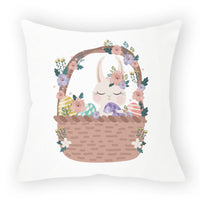 HKM-178579 Easter Cartoon Pillow Cover - 45x45cm Chemical Fiber Cushion Cover
