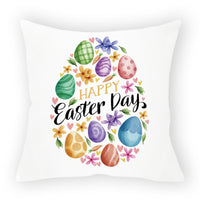 HKM-178579 Easter Cartoon Pillow Cover - 45x45cm Chemical Fiber Cushion Cover