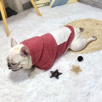 HKM-178771 Cozy Coral Fleece Dog Sweater - Casual Plush Pet Apparel in Multiple Sizes