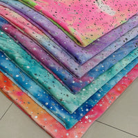 HKM-178771 Soft Crystal Plush Fabric with Star and Moon Design for Luggage and Pillows