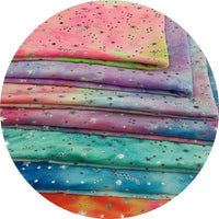 HKM-178771 Soft Crystal Plush Fabric with Star and Moon Design for Luggage and Pillows