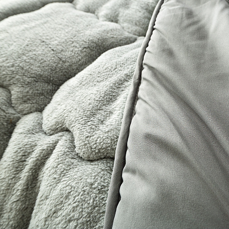 HKM-178771 Warm Australian Lamb Wool Winter Quilt – Thick Polyester Cashmere for Cozy Nights