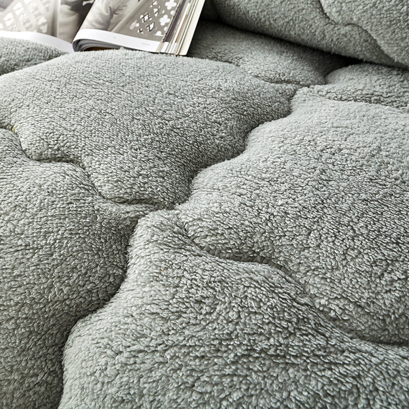 HKM-178771 Warm Australian Lamb Wool Winter Quilt – Thick Polyester Cashmere for Cozy Nights