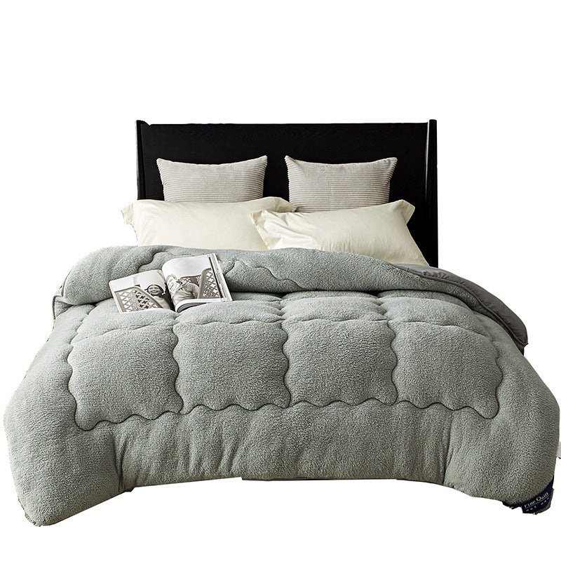 HKM-178771 Warm Australian Lamb Wool Winter Quilt – Thick Polyester Cashmere for Cozy Nights