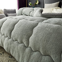 HKM-178771 Warm Australian Lamb Wool Winter Quilt – Thick Polyester Cashmere for Cozy Nights