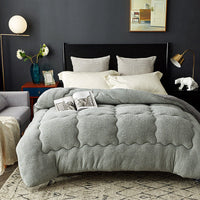 HKM-178771 Warm Australian Lamb Wool Winter Quilt – Thick Polyester Cashmere for Cozy Nights