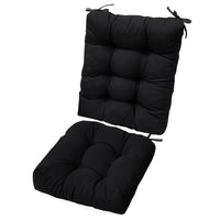 HKM-178835 Waterproof Rocking Chair Cushion Set - Upper & Lower Back Support, Non-Slip Ties, Oxford Cloth, Polyester Filling, Comfortable for Indoor & Outdoor Use