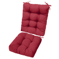 HKM-178835 Waterproof Rocking Chair Cushion Set - Upper & Lower Back Support, Non-Slip Ties, Oxford Cloth, Polyester Filling, Comfortable for Indoor & Outdoor Use