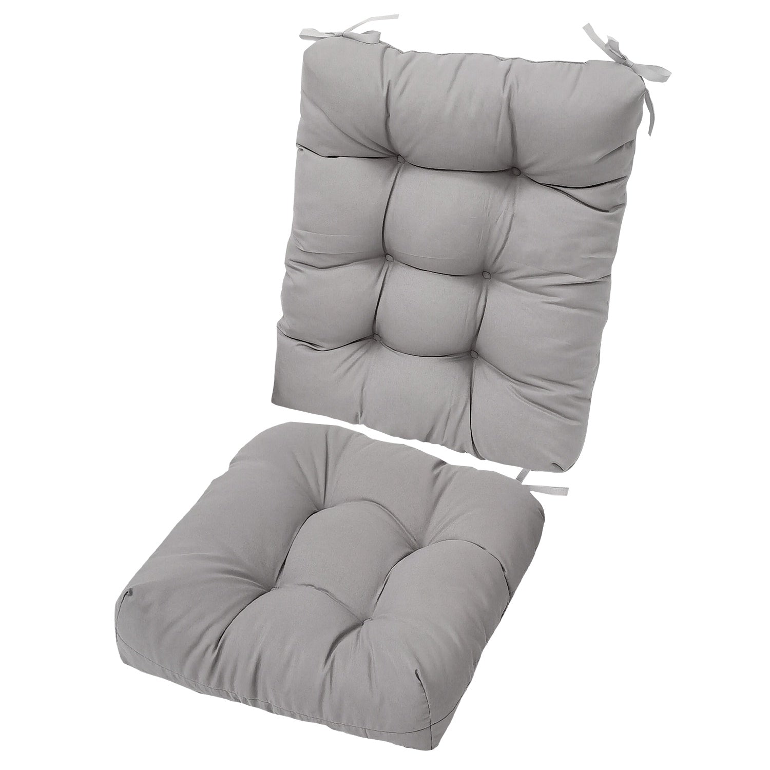 HKM-178835 Waterproof Rocking Chair Cushion Set - Upper & Lower Back Support, Non-Slip Ties, Oxford Cloth, Polyester Filling, Comfortable for Indoor & Outdoor Use