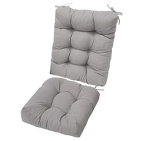 HKM-178835 Waterproof Rocking Chair Cushion Set - Upper & Lower Back Support, Non-Slip Ties, Oxford Cloth, Polyester Filling, Comfortable for Indoor & Outdoor Use