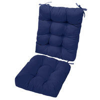 HKM-178835 Waterproof Rocking Chair Cushion Set - Upper & Lower Back Support, Non-Slip Ties, Oxford Cloth, Polyester Filling, Comfortable for Indoor & Outdoor Use