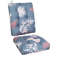 HKM-178835 Waterproof Rocking Chair Cushion Set - Upper & Lower Back Support, Non-Slip Ties, Oxford Cloth, Polyester Filling, Comfortable for Indoor & Outdoor Use