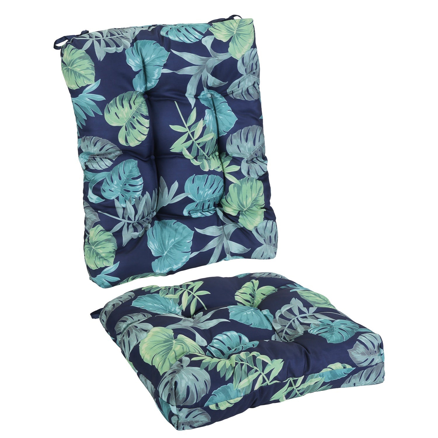 HKM-178835 Waterproof Rocking Chair Cushion Set - Upper & Lower Back Support, Non-Slip Ties, Oxford Cloth, Polyester Filling, Comfortable for Indoor & Outdoor Use