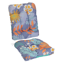 HKM-178835 Waterproof Rocking Chair Cushion Set - Upper & Lower Back Support, Non-Slip Ties, Oxford Cloth, Polyester Filling, Comfortable for Indoor & Outdoor Use