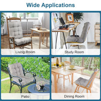 HKM-178835 Waterproof Rocking Chair Cushion Set - Upper & Lower Back Support, Non-Slip Ties, Oxford Cloth, Polyester Filling, Comfortable for Indoor & Outdoor Use