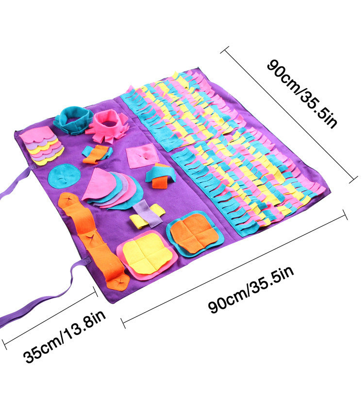 HKM-178899 Removable Splicing Colorful Dog Sniffing And Foraging Mat
