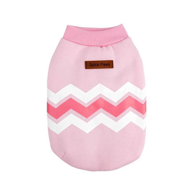 HKM-179027 Cotton Wave Casual Pet Hoodie Sweater for Dogs in Blue and Pink