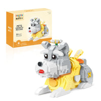 HKM-179027 DIY Cartoon Animal Assembly Toy Set - 3D Building Blocks for Creative Kids Ages 8+