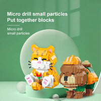 HKM-179027 DIY Cartoon Animal Assembly Toy Set - 3D Building Blocks for Creative Kids Ages 8+