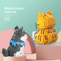 HKM-179027 DIY Cartoon Animal Assembly Toy Set - 3D Building Blocks for Creative Kids Ages 8+