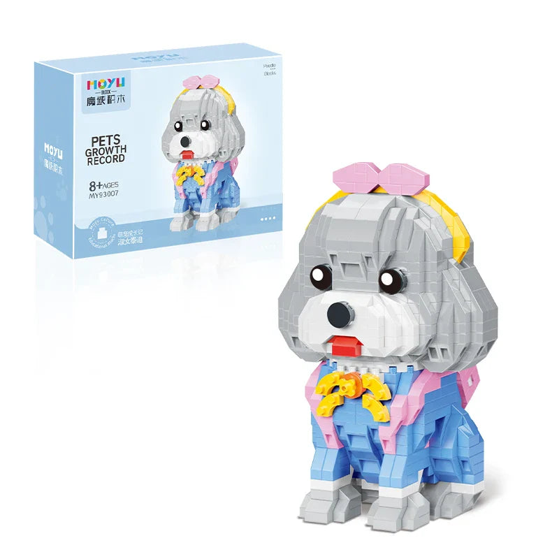HKM-179027 DIY Cartoon Animal Assembly Toy Set - 3D Building Blocks for Creative Kids Ages 8+