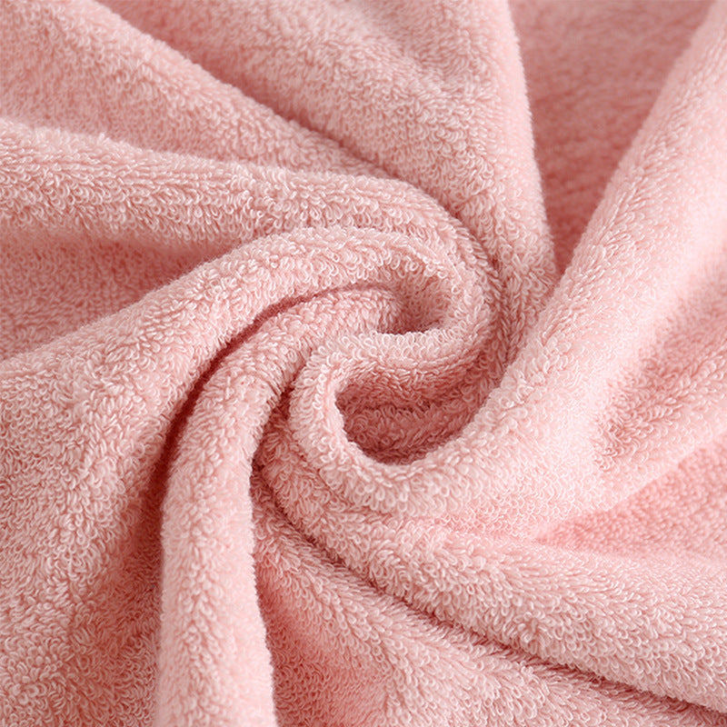 HKM-179027 Light Pink and Green Cotton Face Wash Towel - Soft and Absorbent, 70x30cm