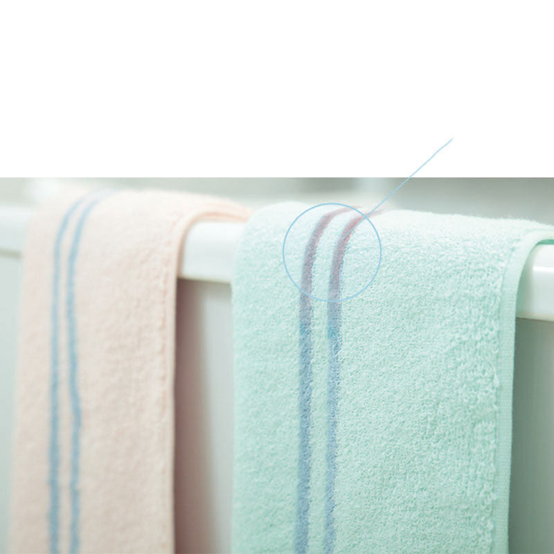 HKM-179027 Light Pink and Green Cotton Face Wash Towel - Soft and Absorbent, 70x30cm