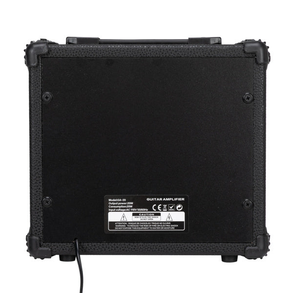 HKM-179155 20W Portable Electric Guitar Amplifier with VOLUME, TREBLE, BASS, and MIDDLE Controls for Easy Sound Adjustment
