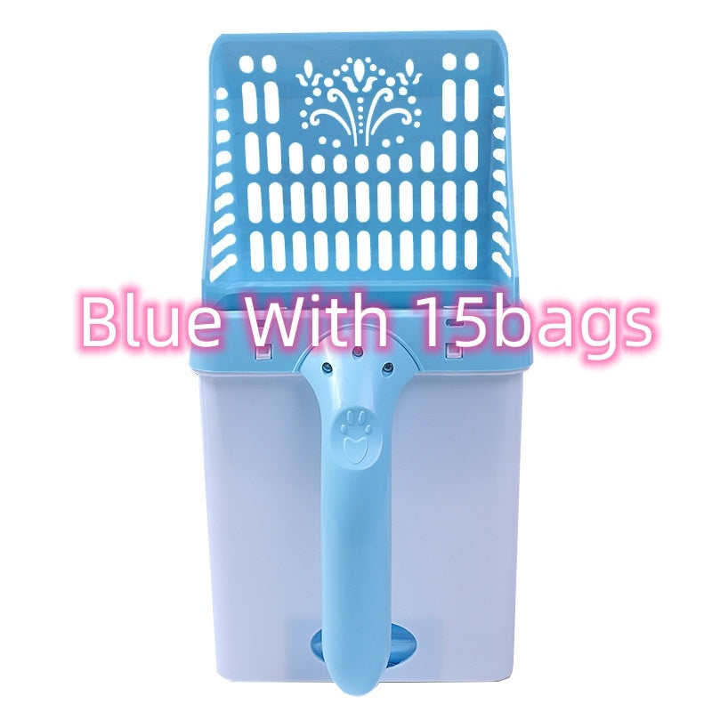 HKM-179155 Sifting Cat Litter Scooper with Waste Bin and 15 Scented Bag System