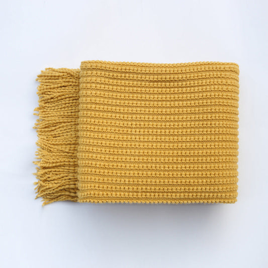 HKM-179603 Imitation Cashmere Wheat Blanket in Multiple Colors - 150x130cm
