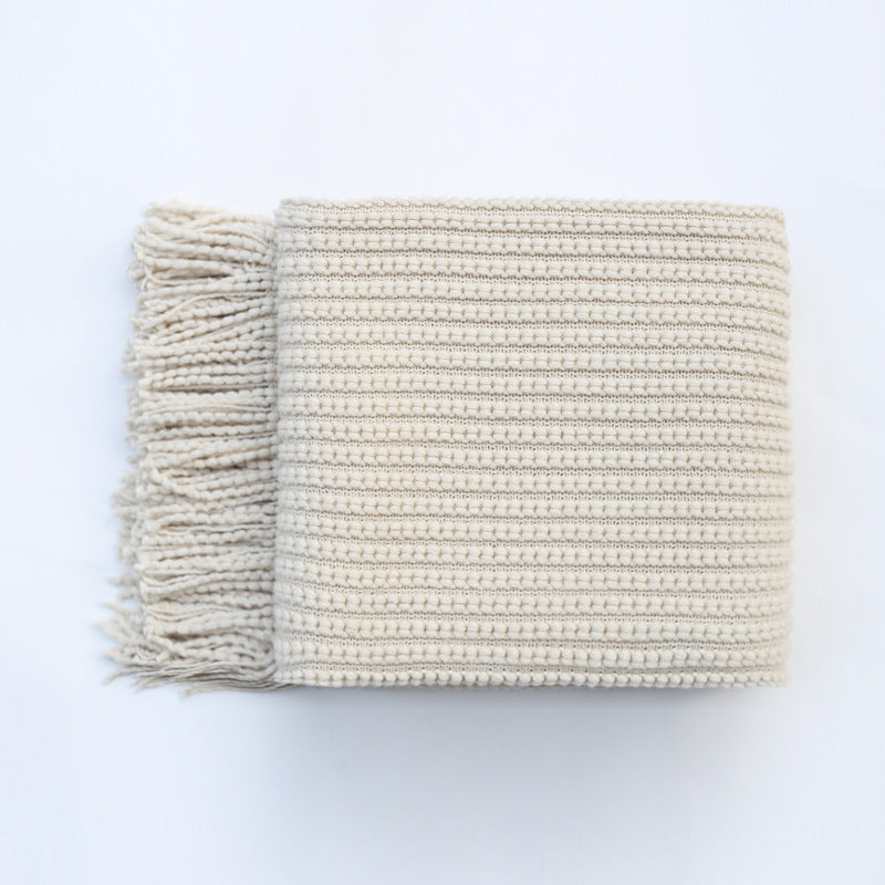 HKM-179603 Imitation Cashmere Wheat Blanket in Multiple Colors - 150x130cm