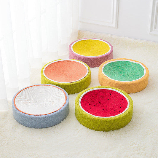 HKM-179603 Large Corrugated Cat Scratch Board & Paper Bowl for Claw Grinding and Sleeping